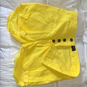 Yellow high waisted shorts